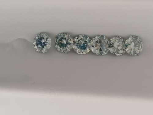 3.55cttw Vvs1 Round Ice Blue Loose Moissanite (6 stones and 1 stone per bid)