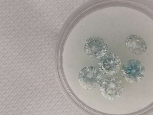 3.55cttw Vvs1 Round Ice Blue Loose Moissanite (6 stones and 1 stone per bid)