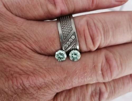 1.48tct Vvs1 Round light Green Loose Moissanite (Matched Pair)