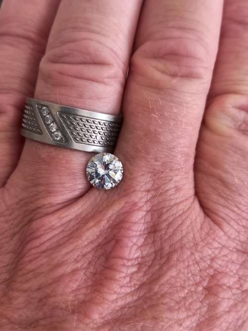 1.91ct Vvs1 Round Top Silver Loose Moissanite