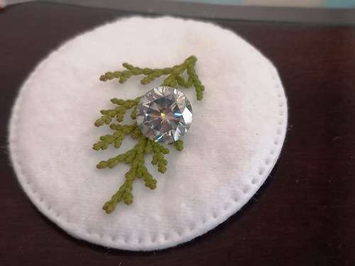 4.15ct Vvs1 Round Silver Bluish Loose Moissanite