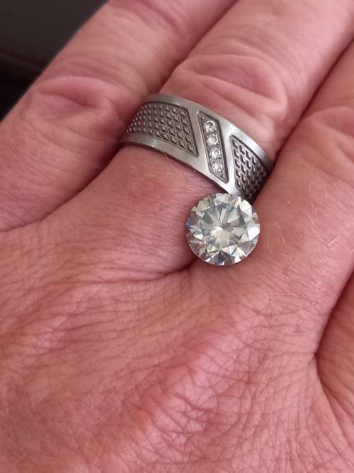 4.15ct Vvs1 Round Silver Bluish Loose Moissanite