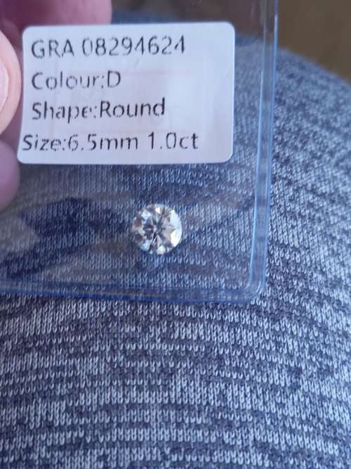 1.0ct Vvs1 Brilliant Round G Colour (GRA CERTIFIED) White Loose Moissanite