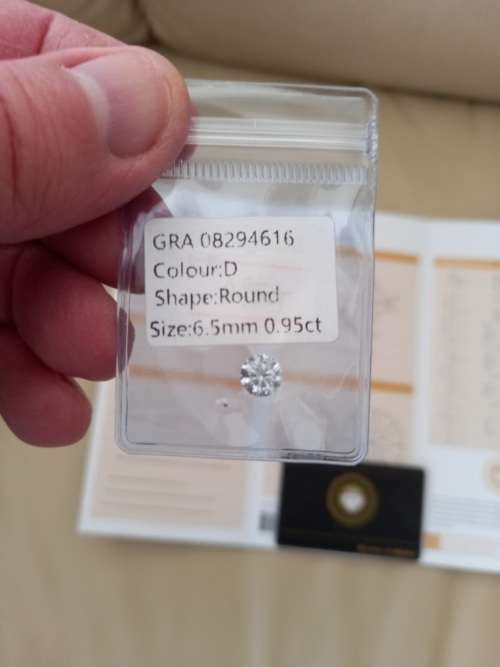 0.95ct Vvs1 Brilliant Round D Colour (GRA CERTIFIED) White Loose Moissanite