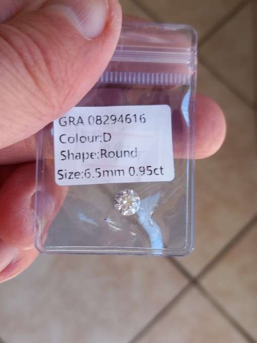 0.95ct Vvs1 Brilliant Round D Colour (GRA CERTIFIED) White Loose Moissanite