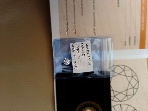 0.95ct Vvs1 Brilliant Round D Colour (GRA CERTIFIED) White Loose Moissanite