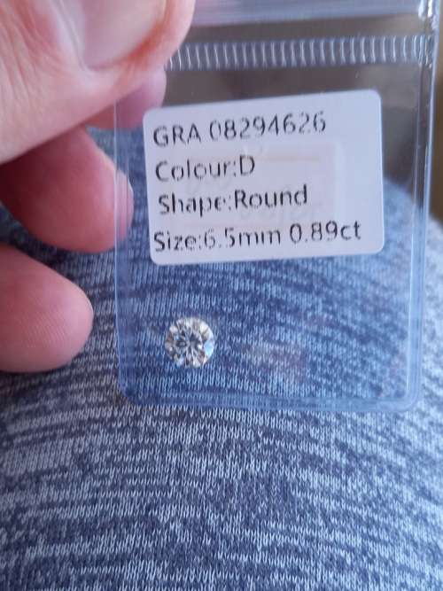 0.89ct Vvs1 Brilliant Round G Colour (GRA CERTIFIED) White Loose Moissanite