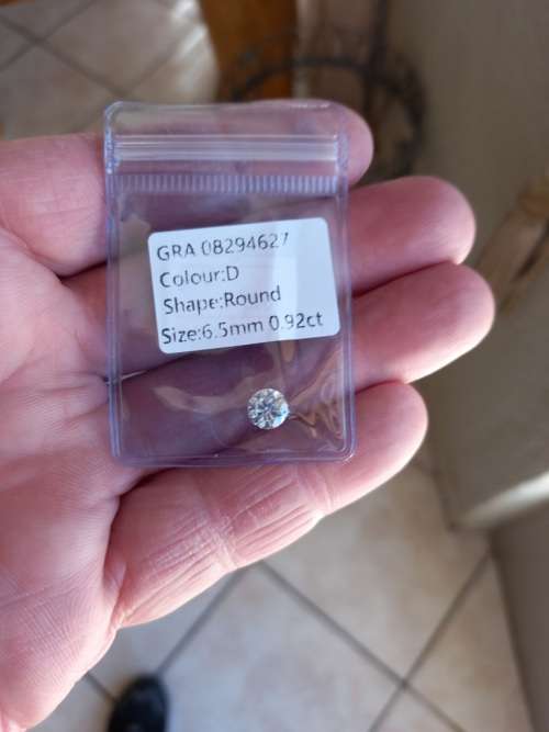 0.92ct Vvs1 Brilliant Round G Colour (GRA CERTIFIED) White Loose Moissanite