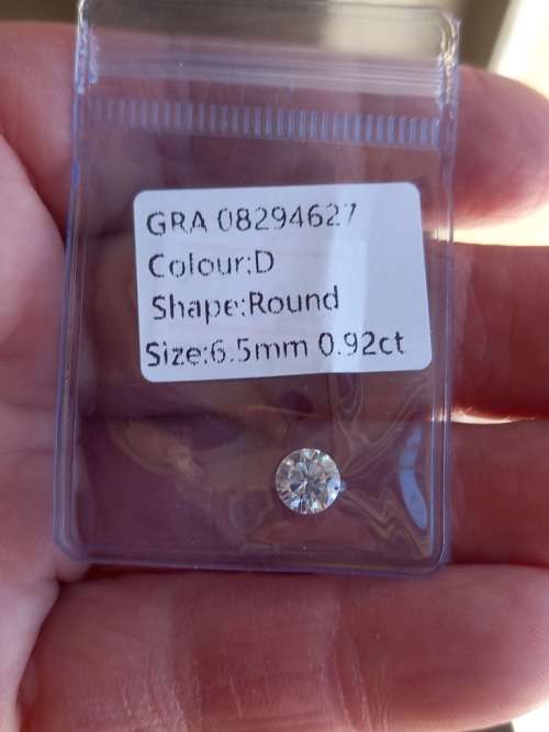 0.92ct Vvs1 Brilliant Round G Colour (GRA CERTIFIED) White Loose Moissanite