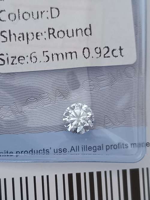 0.92ct Vvs1 Brilliant Round G Colour (GRA CERTIFIED) White Loose Moissanite