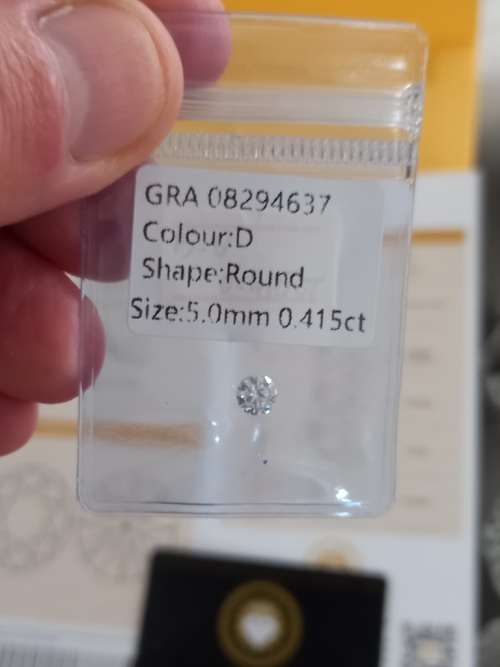 0.415ct Vvs1 Brilliant Round D Colour (GRA CERTIFIED) White Loose Moissanite