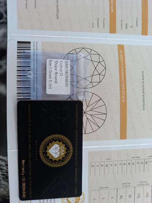 0.4ct Vvs1 Brilliant Round D Colour (GRA CERTIFIED) White Loose Moissanite