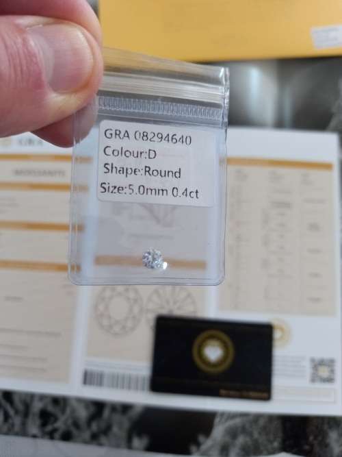 0.4ct Vvs1 Brilliant Round D Colour (GRA CERTIFIED) White Loose Moissanite