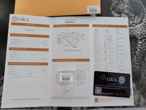 1.0ct Vvs1 Brilliant Round D Colour (GRA CERTIFIED) White Loose Moissanite