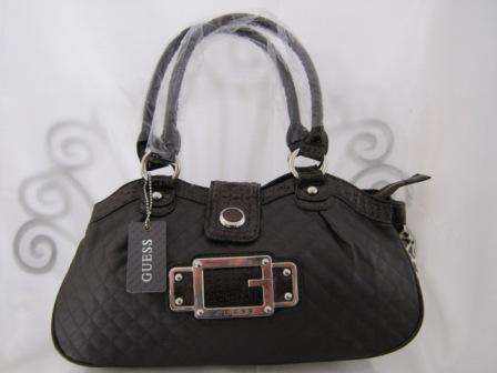 GUESS HANDBAG MOCH CROC DARK BROWN (MEDIUM)