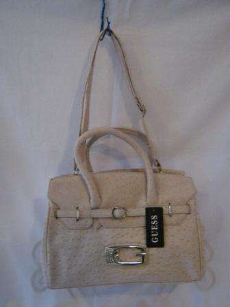 GUESS CREAM BAG WITH SHOULDER STRAP