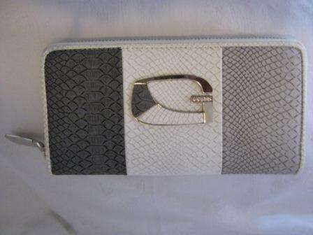 GUESS MOCK CROC WHITE/GREY PURSE