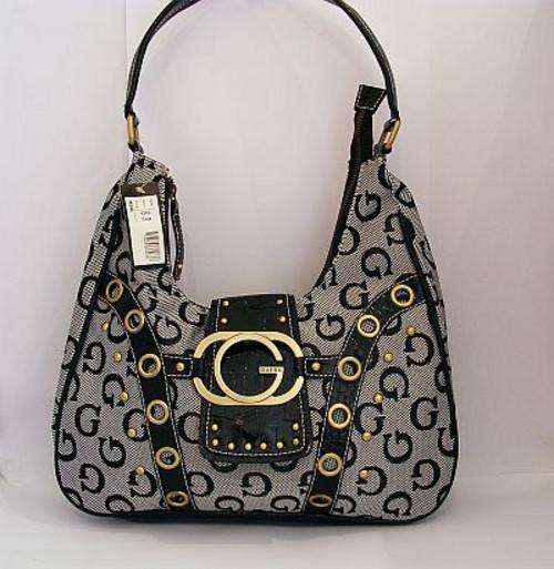 Stylish Grey Designer "G" Handbag