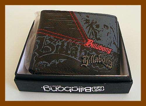 Black Leather Billabong Wallet in Box