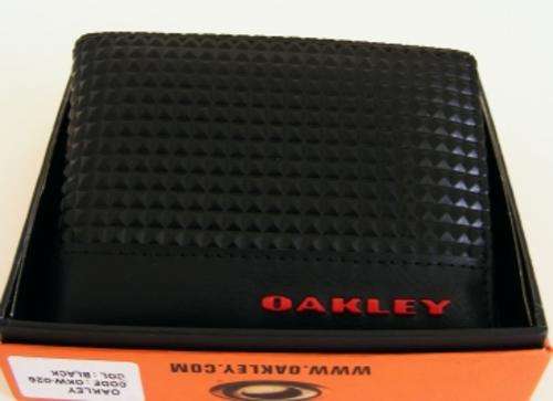 Black Leather Oakley Wallet with removable card division