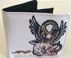 "Ed Hardy" Style Wallet - White