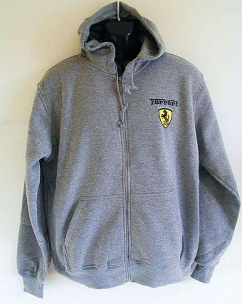 GREY FERRARI HOODIE- Size MEDIUM - SLIM FIT