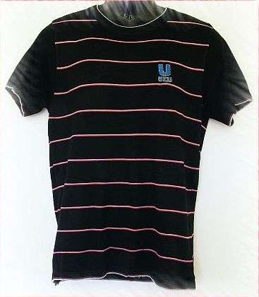 BLACK STRIPE PULLOVER - SIZE: LARGE- slim fit