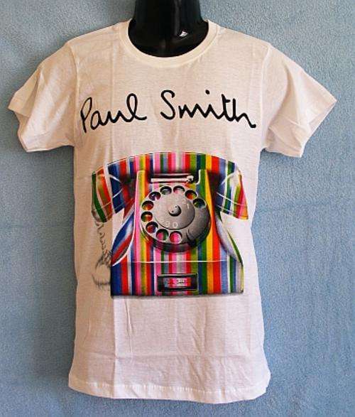 WHITE PAUL SMITH T- SHIRT- SIZE:MEDIUM - slim fit