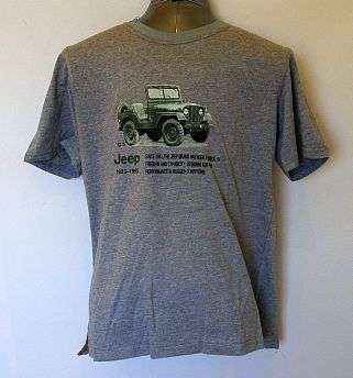 GREY JEEP T-SHIRT : size: LARGE