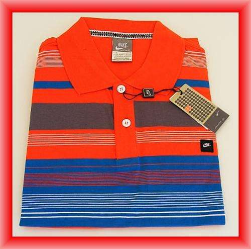 Red/Blue stripped Nike Golf Shirt - XLarge (Slimfit)