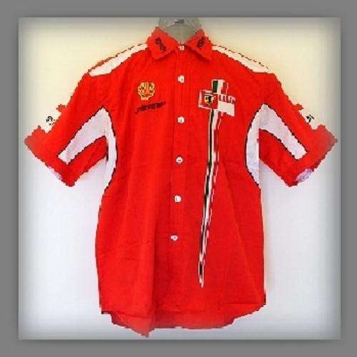 RED FERRARI SHIRT- SIZE:  MED - SLIMFIT