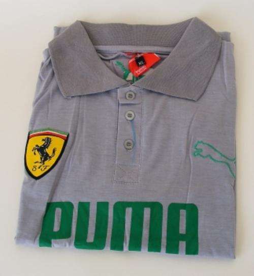 GREY FERRARI GOLF SHIRT - Size: X-LARGE - slimfit