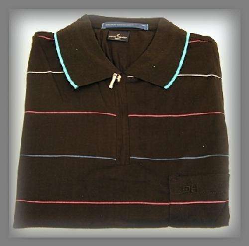 Black Stripped DH Golf Shirt - Large (Slimfit)