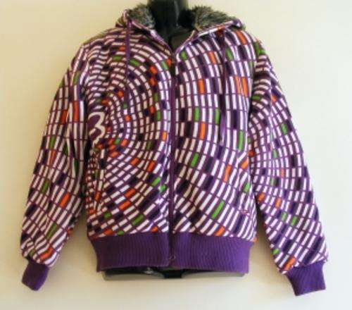 PURPLE HOODIE (FUR LINED): size: LARGE