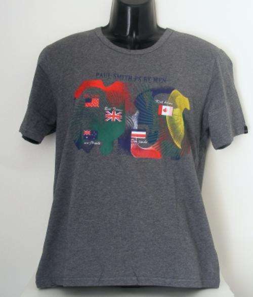 GREY PAUL SMITH T-SHIRT - SIZE: XXX LARGE (SLIMFIT) -  LENGHT: SHORT