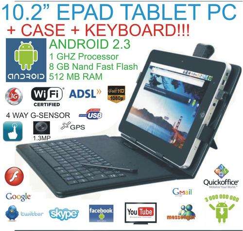 2012 NEW 10.2" ANDROID 2.3 TABLET PC WITH KEYBOARD AND CASE - ***LOCAL STOCK***
