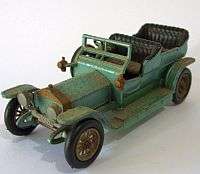 A Vintage die cast model of a 1907 Rolls Royce Silver Ghost by Lesney England