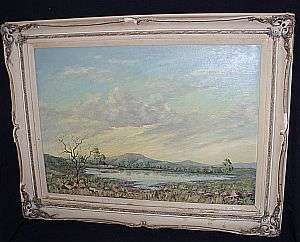 A large original oil on board by Gordon Hill