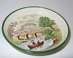 A Spode pin tray - two specks worn paint on rim