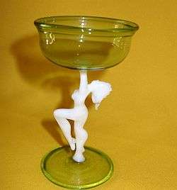 AN ART DECO GLASS VESSEL