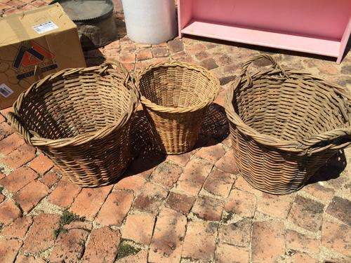 3 x wicker baskets for sale
