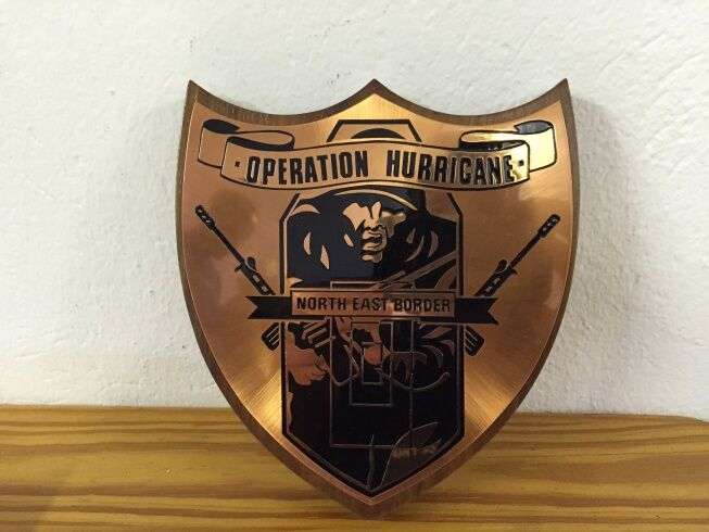 Vintage Military war shield Hurricane