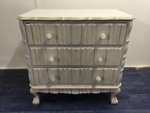 Wood French Style Painted Chest Of Drawers