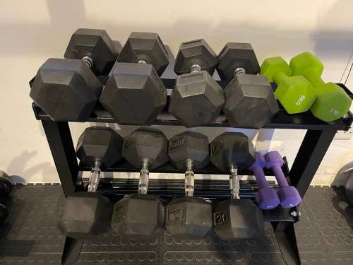 DUMBELL SET + STAND