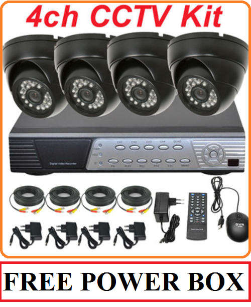 4CH CCTV DOME SYSTEM : 6 MONTH WARRANTY * FREE 4CH POWER SUPPLY BOX WORTH R280