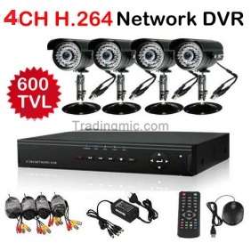 4CH CCTV SYSTEM :3G & WIFI VIEWING EXTENDED WARRANTY + 600TVL CAMERA's + FREE POWER BOX