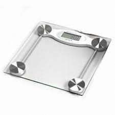 2005D Glass Tray LCD Body Watcher Digital Bathroom Scale 180kg x 0.2kg
