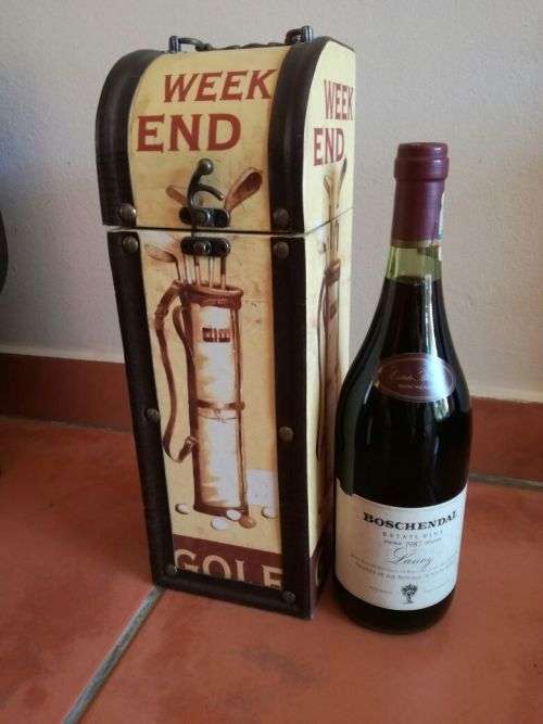 Collectors Wine + Wine Holder!! ALMOST 30 YEARS OLD!! Boschendal Estate Wine Vintage 1987 - Lancy