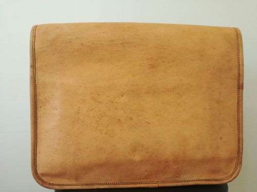 BRAND NEW Light Brown Genuine Leather Laptop / Carry / Messenger Bag - Great Price!!