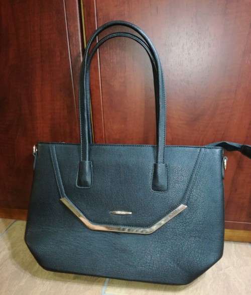 Black Leather PU Handbag Brand New - Very Sturdy Design (Designed For Durability) - 1 Piece